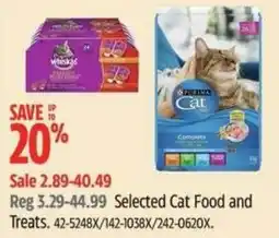 Canadian Tire Selected Cat Food and Treats offer