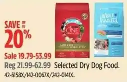 Canadian Tire Selected Dry Dog Food offer