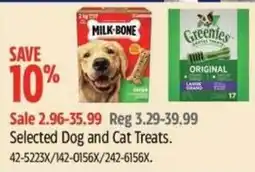 Canadian Tire Selected Dog and Cat Treats offer