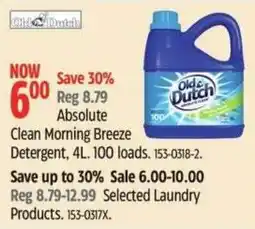 Canadian Tire Old Dutch Absolute Clean Morning Breeze Detergent offer