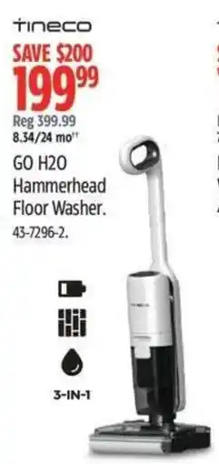 Canadian Tire Tineco go h20 hammerhead floor washer offer