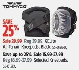 Canadian Tire Tommyco GELite All-Terrain Kneepads, Black offer