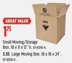 Canadian Tire Great Value Small Moving/Storage Box offer
