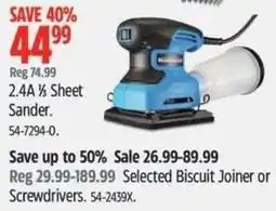 Canadian Tire Black & Decker 2.4A ½ Sheet Sander offer