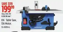 Canadian Tire Mastercraft 8 1/4" table saw offer