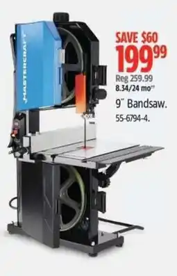 Canadian Tire Mastercraft 9" Bandsaw offer