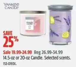 Canadian Tire Yankee Candle candle offer
