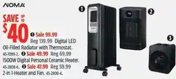 Canadian Tire Noma digital led oil-filled radiator with thermostat offer