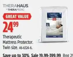 Canadian Tire Therahaus therapeutic mattress protector offer