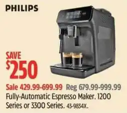 Canadian Tire Philips Fully-Automatic Espresso Maker offer