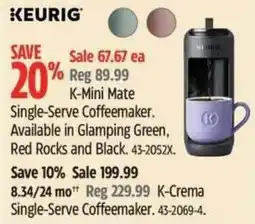 Canadian Tire Keurig K-Mini Mate Single-Serve Coffeemaker offer
