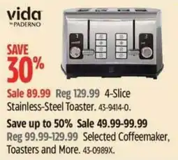 Canadian Tire Vida stainless-steel toaster offer