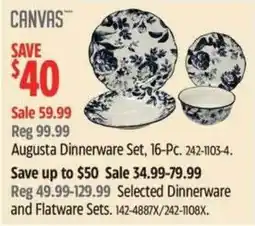 Canadian Tire Canvas augusta dinnerware set 16-pc offer