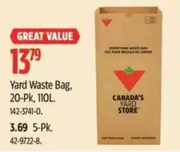 Canadian Tire Canada's yard store yard waste bag offer