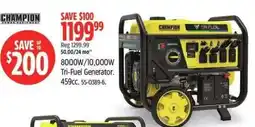 Canadian Tire Champion tri-fuel generator offer