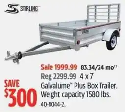 Canadian Tire Stirling Galvalume Plus Box Trailer offer