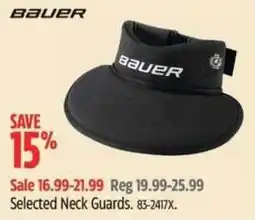 Canadian Tire Bauer neck guards offer