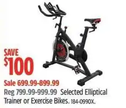 Canadian Tire Selected Elliptical Trainer or Exercise Bikes offer