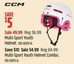 Canadian Tire Ccm multi-sport youth helmet offer