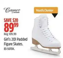 Canadian Tire Cameo girl's 201 padded figure skates offer