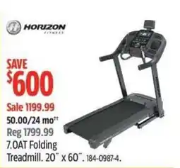 Canadian Tire Horizon Fitness 7.0AT Folding Treadmill offer