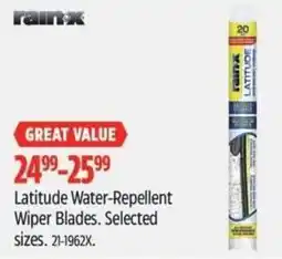 Canadian Tire Rainx Latitude Water-Repellent Wiper Blades offer