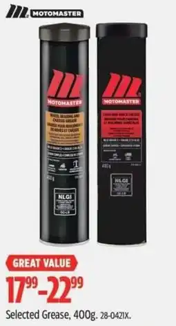 Canadian Tire Motomaster selected grease offer