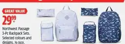 Canadian Tire Northwest Passage 3-Pc Backpack Sets offer
