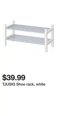 IKEA TJUSIG Shoe rack, white offer