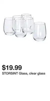 IKEA STORSINT Glass, clear glass offer