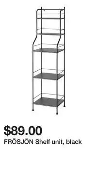 IKEA FRÖSJÖN Shelf unit, black offer