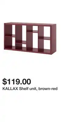 IKEA KALLAX Shelf unit, brown-red offer