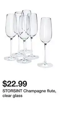 IKEA STORSINT Champagne flute, clear glass offer