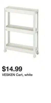 IKEA VESKEN Cart, white offer