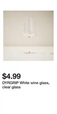 IKEA DYRGRIP White wine glass, clear glass offer