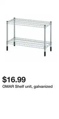 IKEA OMAR Shelf unit, galvanized offer