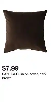 IKEA SANELA Cushion cover, dark brown offer
