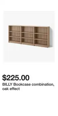 IKEA BILLY Bookcase combination, oak effect offer