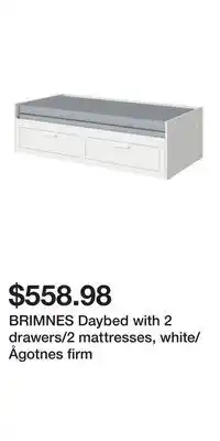IKEA BRIMNES Daybed with 2 drawers/2 mattresses, white/Ågotnes firm offer