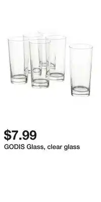 IKEA GODIS Glass, clear glass offer