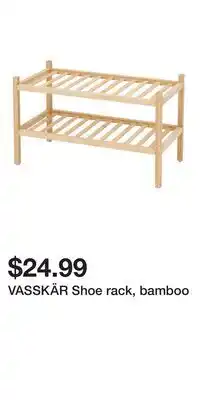 IKEA VASSKÄR Shoe rack, bamboo offer