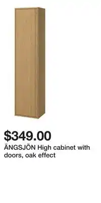 IKEA ÄNGSJÖN High cabinet with doors, oak effect offer