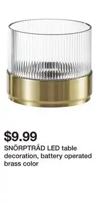 IKEA SNÖRPTRÅD LED table decoration, battery operated brass color offer