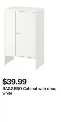 IKEA BAGGEBO Cabinet with door, white offer