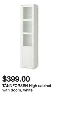 IKEA TÄNNFORSEN High cabinet with doors, white offer