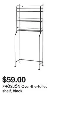 IKEA FRÖSJÖN Over-the-toilet shelf, black offer