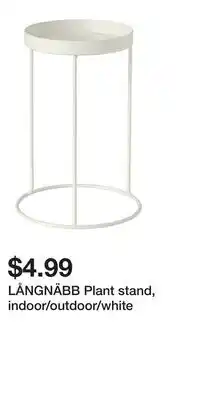 IKEA LÅNGNÄBB Plant stand, indoor/outdoor/white offer