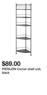 IKEA FRÖSJÖN Corner shelf unit, black offer