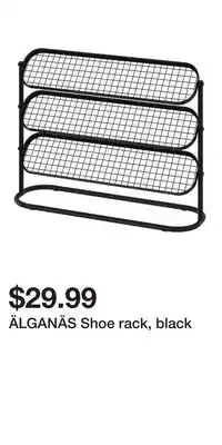 IKEA ÄLGANÄS Shoe rack, black offer