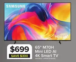 Leon's Samsung 65 Mini LED M70H 4K Vision AI Smart TV - UN65M70HAFXZC offer